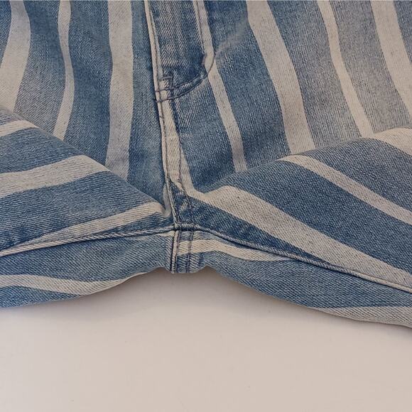 RSQ Jeans Womens Size 0 Blue White Stripe High Rise Ankle Skinny Y2K Coastal - Picture 11 of 12